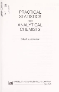 Practical statistics for analytical chemists - Scanned Pdf with Ocr